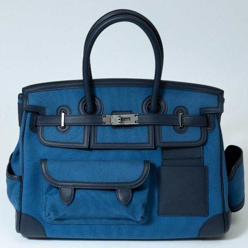 Hermes Birkin 35Cargo Bag Royal Blue